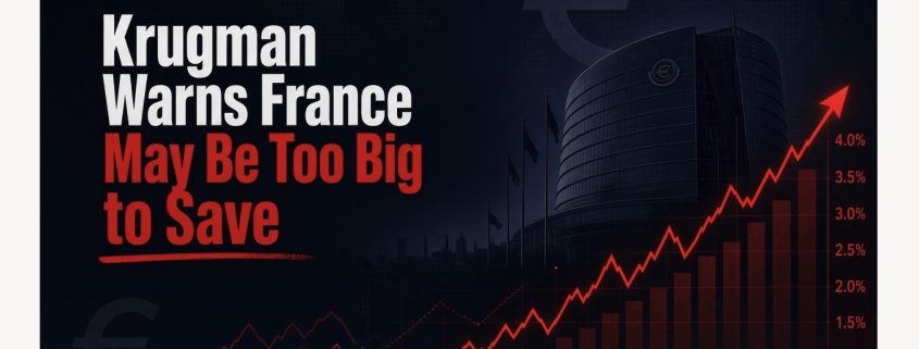 Fostoria News Graph showing economic warning for France and ECB limits with Bitcoin growth.
